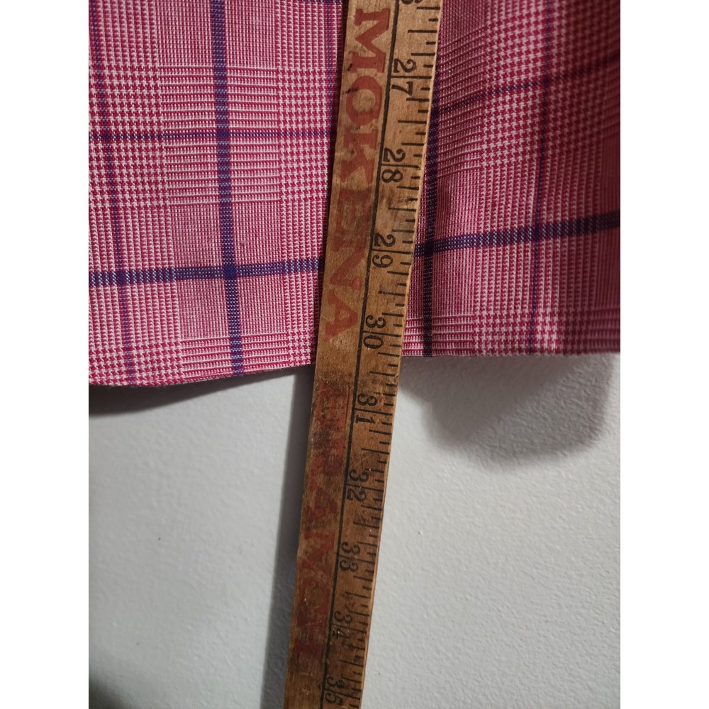Vintage Chad II Mens Pink Purple Plaid Blazer Jacket Made in USA Size L 3125 - Picture 6 of 9